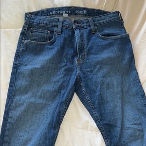 Carhartt Blue Relaxed Fit Jeans with Classic Style